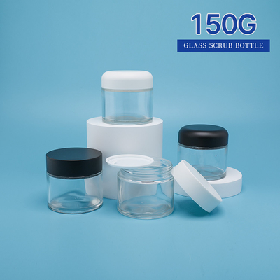 De gerecycleerde Glas Kosmetische Kruik 150g schrobt Verpakking van Schil Salicylic Zure Voedzame Skincare