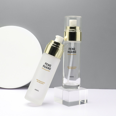 De Lotionfles 60ml van het luxeglas Kosmetische het Schermdruk van de Verpakkingscontainer