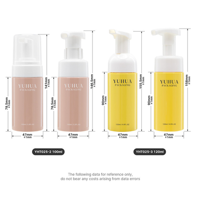 Aangepaste 100 ml 120 ml plastic schuimpompfles voor handwas Vloeibare gezichtsreiniger Zeep