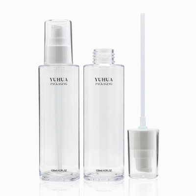 berijpte de Plastic de Lotionfles van 100ml 130ml 150ml Transparante Cilinder om Fles met Pomp