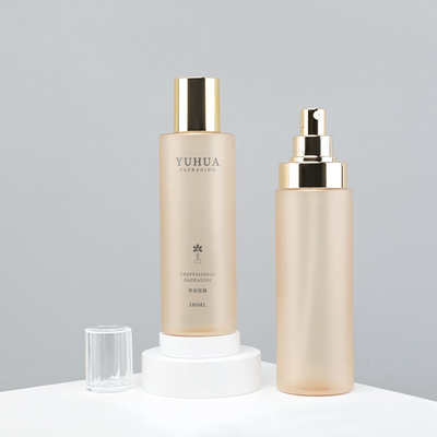Fles van de de Lotionpomp van de cilinder de 180ml Berijpte Make-up voor Persoonlijke verzorging