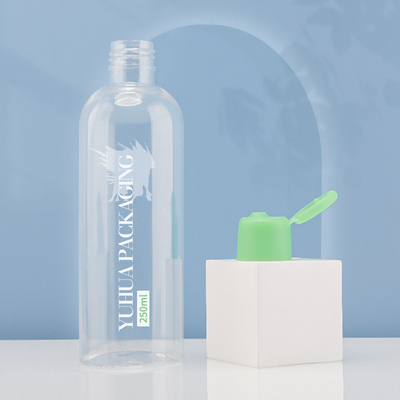 Aangepast Embleem250ml Plastic Flip Cap Bottles For Shampoo Veredelingsmiddel
