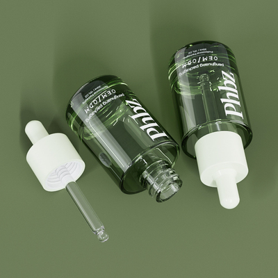 OEM 30ML 1oz van het Druppelbuisjeflessen van het Luxeglas Groene het Serumfles