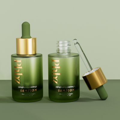 Gedrukte het Druppelbuisjeflessen van het Glas1oz Buitensporige Serum voor Kosmetische Verpakking