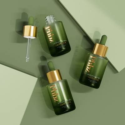 Gedrukte het Druppelbuisjeflessen van het Glas1oz Buitensporige Serum voor Kosmetische Verpakking