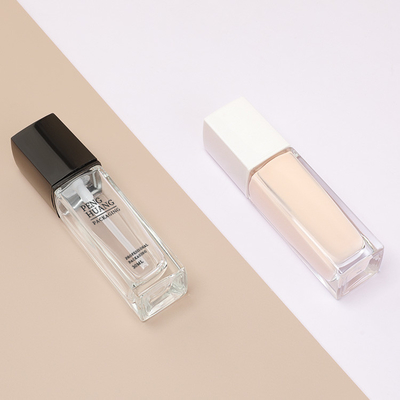 30 ml Liquid Foundation Glazen Pompfles Cosmetisch Pakket Hot Stamping