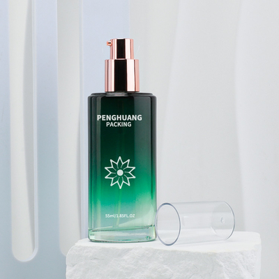 55ml de de Lotionfles van het schoonheidsglas berijpte Groene Verpakking van de Gift Vastgestelde Skincare van de Lotion de Kosmetische Fles