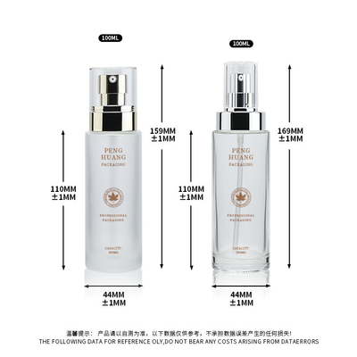 100ml berijpte van de de Lotionpomp van het Aluminiumglas van de Flessenskincare de Cilindervorm