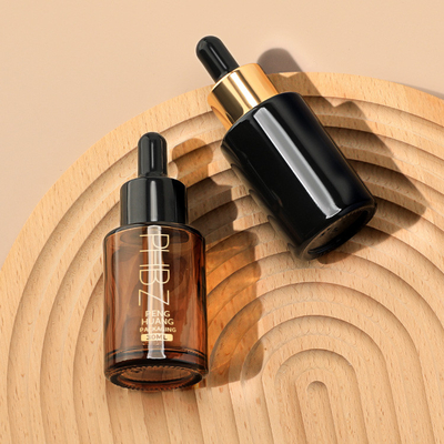 Op maat gedrukte druppelflessen 30 ml glazen essentiële oliefles