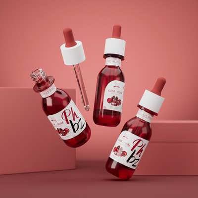 Niet-giftig glas serum toner essentie olie fles voor cosmetische verpakking