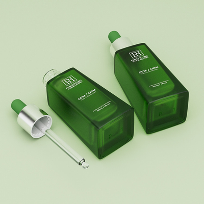 30 ml 1 oz groen glas leeg serum druppelflessen EO sterilisatie