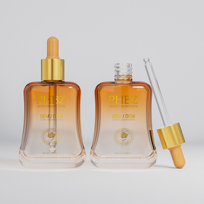 50 ml Essentie Olie Serum Fles In Huidverzorging Verpakking Met Silk Screen Printing