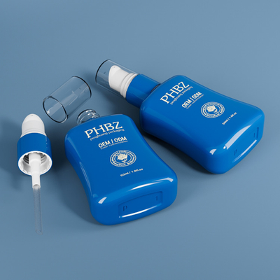 Huidverzorging Verpakking Druk Oblate Lotion Pump Fles 50 ml Trapeziumvorm