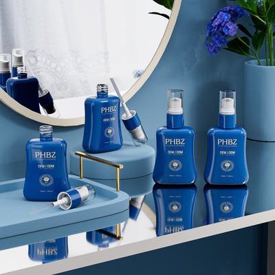 Huidverzorging Verpakking Druk Oblate Lotion Pump Fles 50 ml Trapeziumvorm