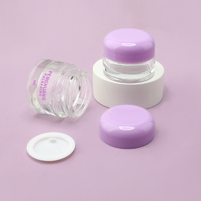 Luxe glazen crème potten Set Transparante Ronde 5g 10g Leeg lippentherapie balsem glazen pot