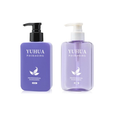 Goede prijs. Paarse plastic lotionfles met perspomp 200 ml voor shampoo online