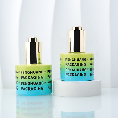 Geel, blauw 30 ml 50 ml Essentie Olie Serum Dropper Flessen met Custom Logo
