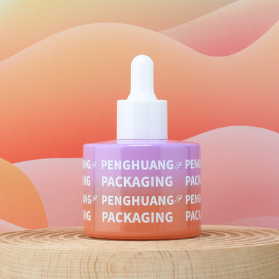 Persoonlijke glasdruppelfles 30 ml 50 ml zijde-scherm
