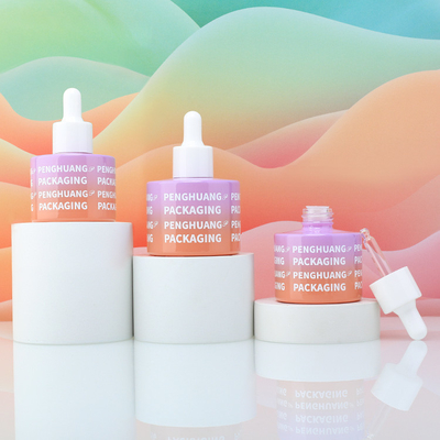 Persoonlijke glasdruppelfles 30 ml 50 ml zijde-scherm