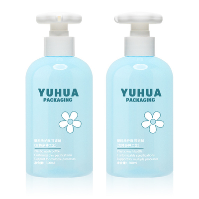 Goede prijs. Ronde 300 ml plastic shampoo fles met pomp ODM online