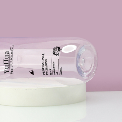 Op maat gemaakte ronde plastic shampoofles 250 ml 400 ml recycleerbare Flip Top plastic lotionfles