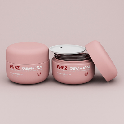 Luxe ronde lege 100g crème glazen potten voor gezicht crème lichaam scrub gezicht masker boter
