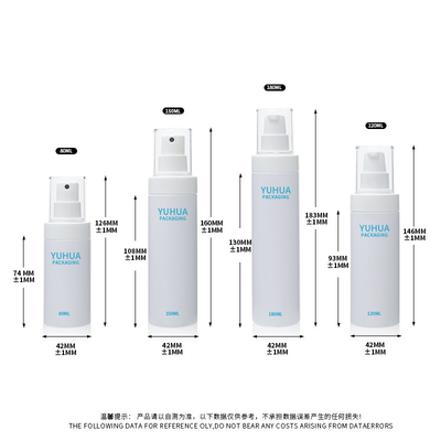 Gepersonaliseerd logo 120ml 150ml 180ml Witte Plastic Spray Pump Fles met fijne mist spray