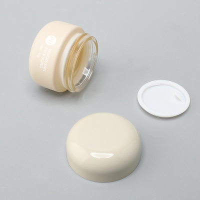 Op maat gemaakte matte geprinte cosmetische glazen potten met schroefkappen oogcrème lipbalsem crème pot