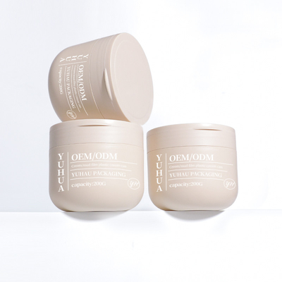 OEM ODM Dubbelwand Plastic Cream Jar 200ml Leeg Ronde PP Matte Haarverzorgingsmasker Container Jar