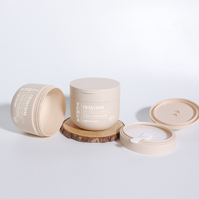 200 ml cosmetische plastic verpakkingspotten voor haar, lichaam, scrub en gezichtscrème