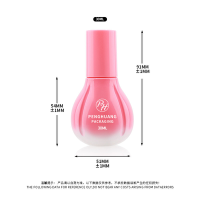 Warm verkoop pomp dop glas cosmetische fles container voor serum crème lotion