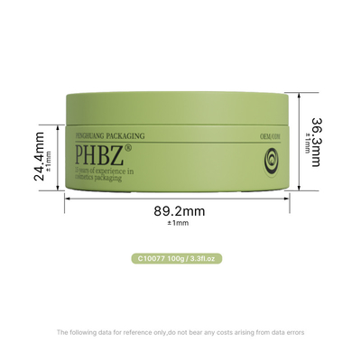 100 g ronde schroefkap glazen crème potten met deksel aangepaste verpakking voor face cream
