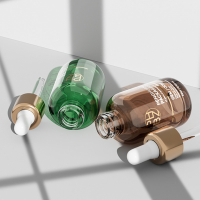 30 ml ronde glazen druppelflessen met serum voor haarverzorging essentiële olie
