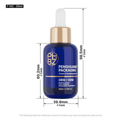 30 ml ronde glazen druppelflessen met serum voor haarverzorging essentiële olie