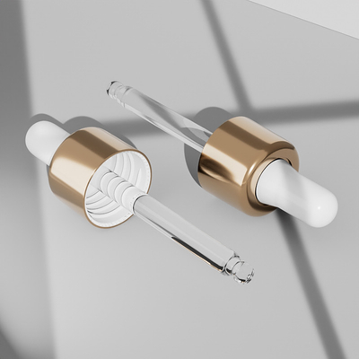 Gepersonaliseerd logo 30 ml lege ronde glazen druppelflessen voor serum olie