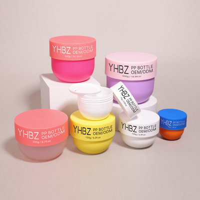 Groothandel Bottercrème Jar 50/75/100/150/200/300/500g Breedmond Ronde lichaam Scrub Containers
