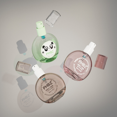 Glas cosmetische verpakkingscontainer voor vloeibare fundering 60 ml crème lotion pomp Flessen