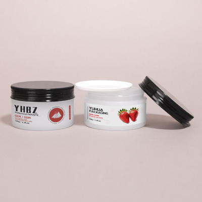 Aanpasbare ronde plastic crème potten voor huidverzorging verpakking body butter pot met schroefdop