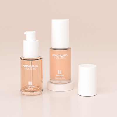 Luxe cosmetische verpakking glas haar olie serum flessen 20 ml lotion pomp fles