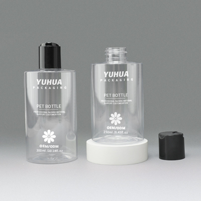 Goede prijs. 400 ml 500 ml heldere plastic lotionflessen Plastic Flat Shoulder Shampoo Fles online