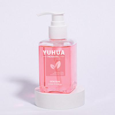 Aanpasbaar vierkant 125 ml Plastic Pump Flasje Huisdier Vloeibare handzeepflasjes