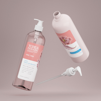 Groothandel Plastic lotion fles Wit1000ml Custom PET shampoo en conditioner fles