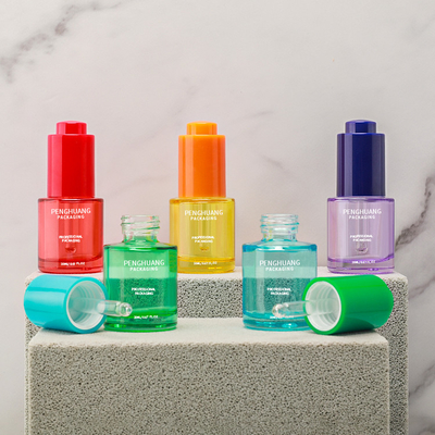 Op maat gemaakte 20 ml Luxe Essentiële Olie Glas Fles Verpakking Serum Fles Met Dropper