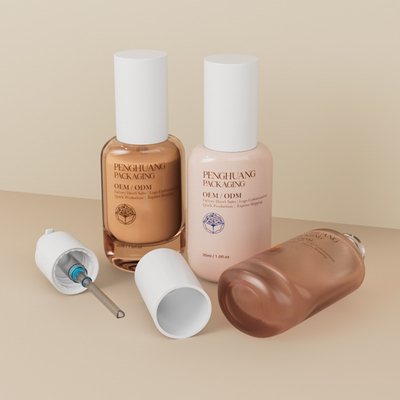 30ml Foundation Flessen Ronde Lege Vloeibare Foundation Glazen Fles