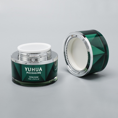 50G Plastic Verpakkingspotten Luxe Lege Acryl Plastic Crème Potten Met Deksel