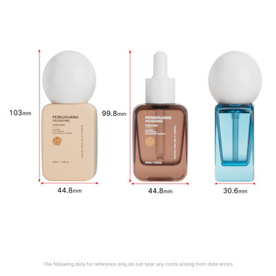 Luxe groothandel flessen 30 ml ronde balkap dik bodem lege vloeibare flessen