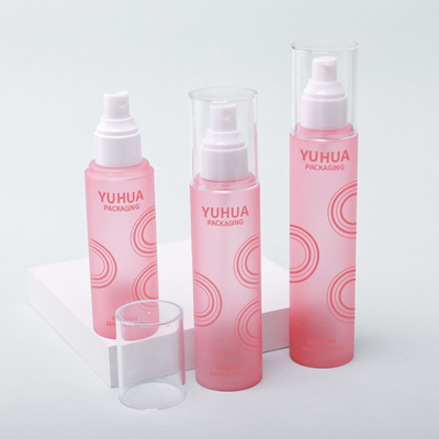 Persoonlijke toner cosmetische spuitfles helder cilinder PET spuitfles voor vochtinbrengende toner