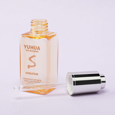 Custom logo Plastic vierkant dropper fles Essentie olie serum fles voor aangepaste logo huidverzorging