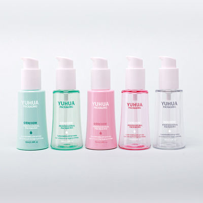 Plastic gezichtslotion pomp fles 50ml conische olie serum fles voor effectieve huidverzorgingsoplossingen