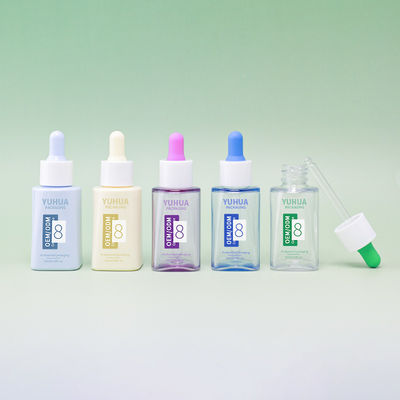 Bedrukken Logo 50ml PET Serum Druppelflessen Voor Essentiële Oliën En Huidverzorging